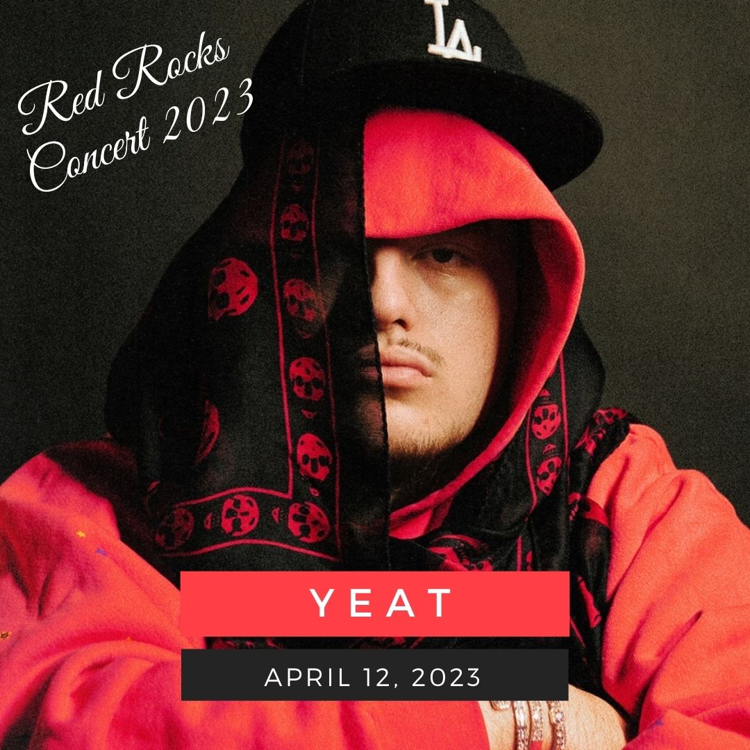 Yeat red rocks performance on 12th of april 2023